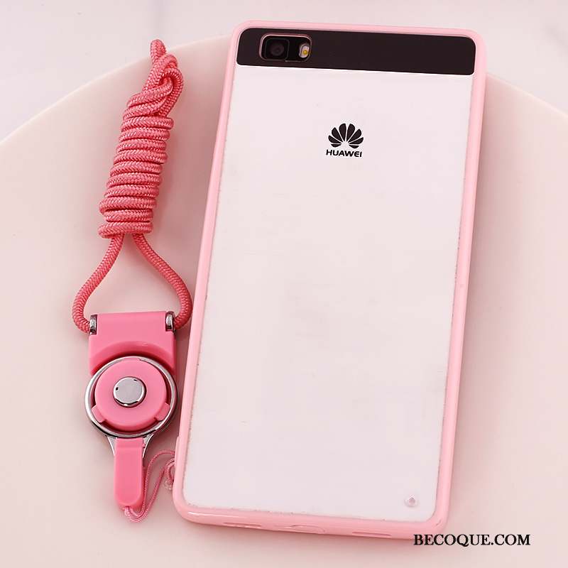 Huawei P8 Lite Coque Incassable Étui Téléphone Portable Protection Rose Support