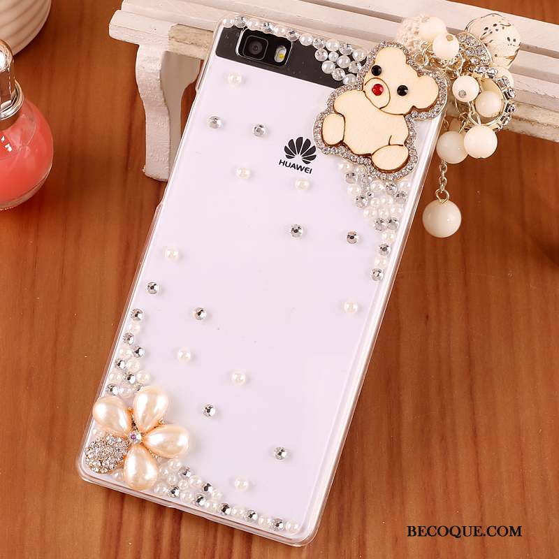 Huawei P8 Lite Coque Protection Étui Difficile Bleu Transparent