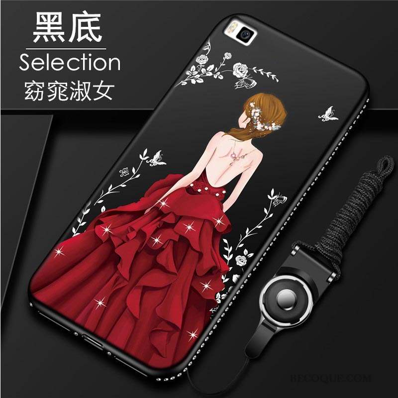 Huawei P8 Lite Coque Silicone Tendance Strass Jeunesse Protection Haute