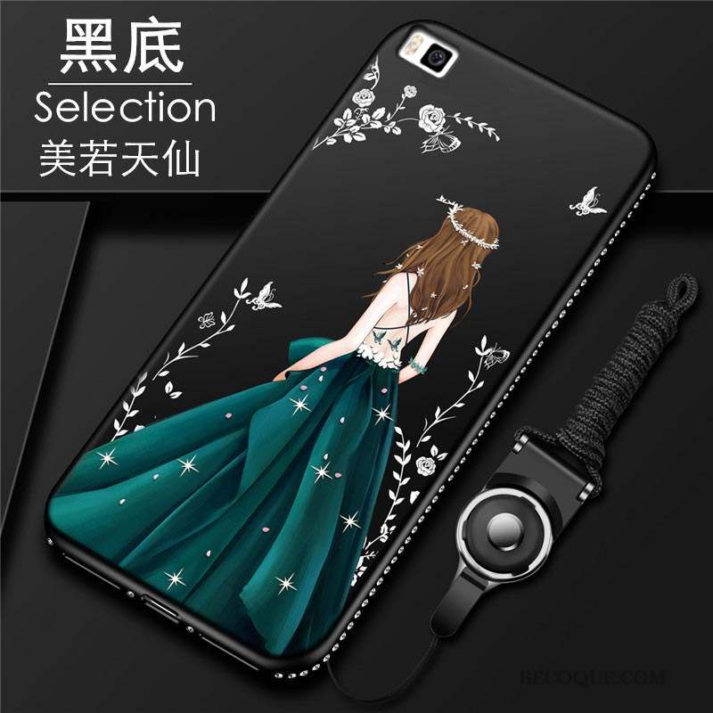 Huawei P8 Lite Coque Silicone Tendance Strass Jeunesse Protection Haute