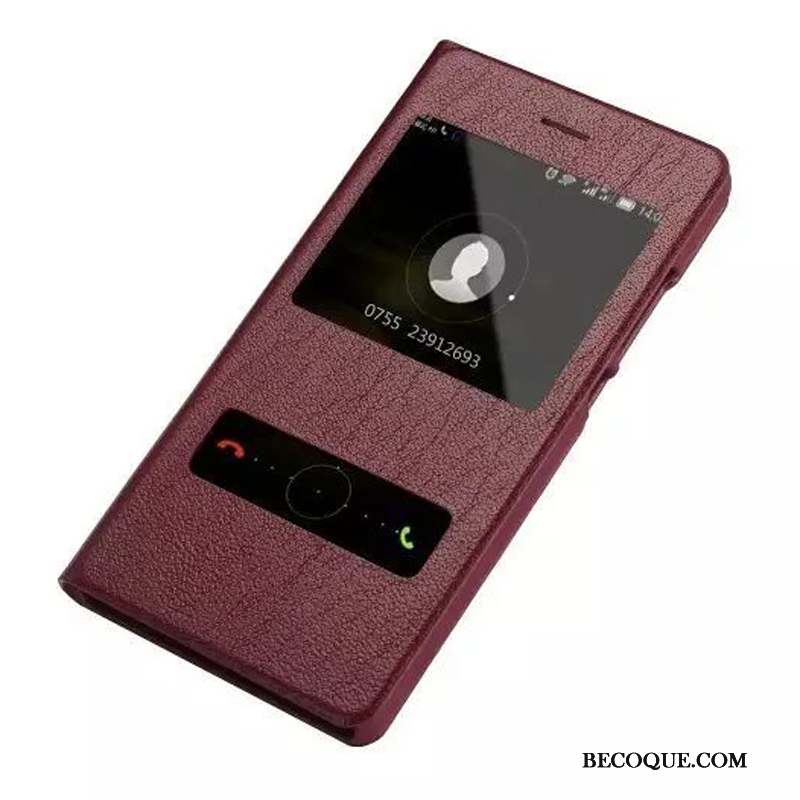 Huawei P8 Lite Cuir Véritable Business Téléphone Portable Bovins Coque De Téléphone