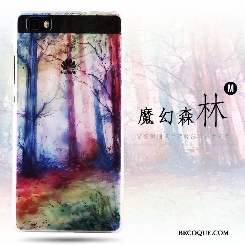 Huawei P8 Lite Difficile Très Mince Jeunesse Coque De Téléphone Délavé En Daim Étui