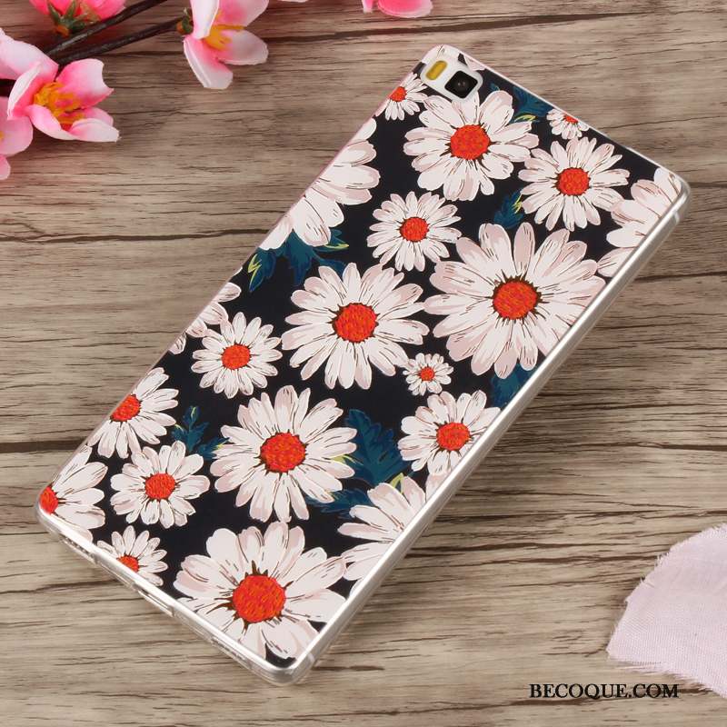 Huawei P8 Lite Jeunesse Fluide Doux Coque Jaune De Téléphone Tout Compris