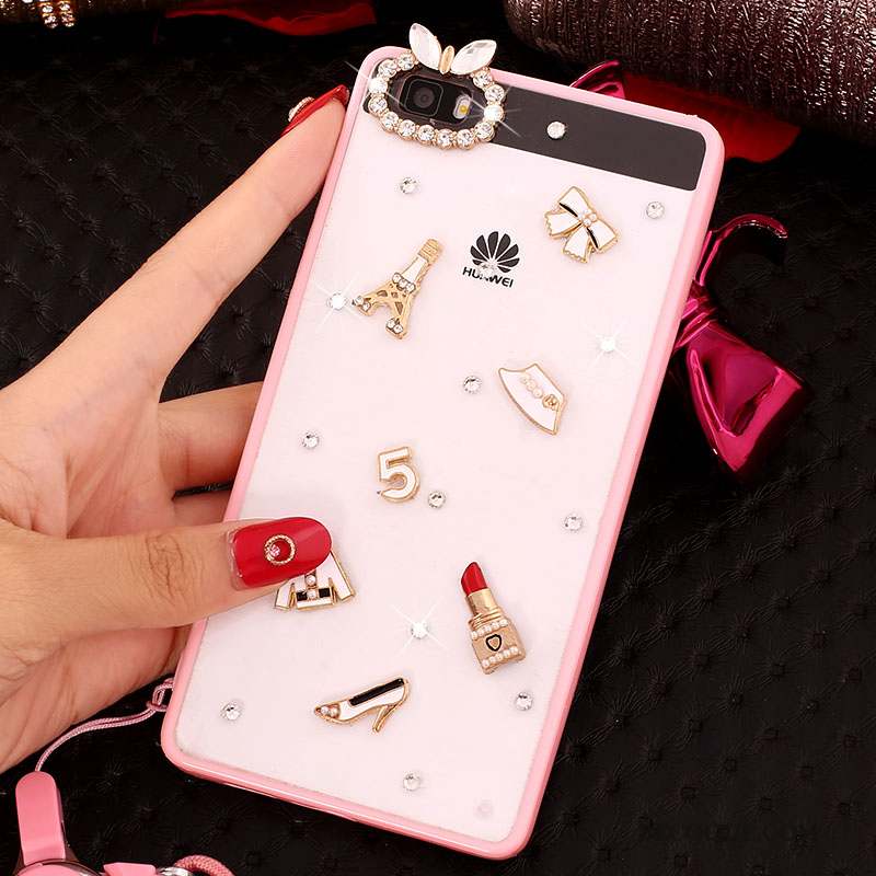 Huawei P8 Lite Rose Jeunesse Strass Coque De Téléphone Protection Étui