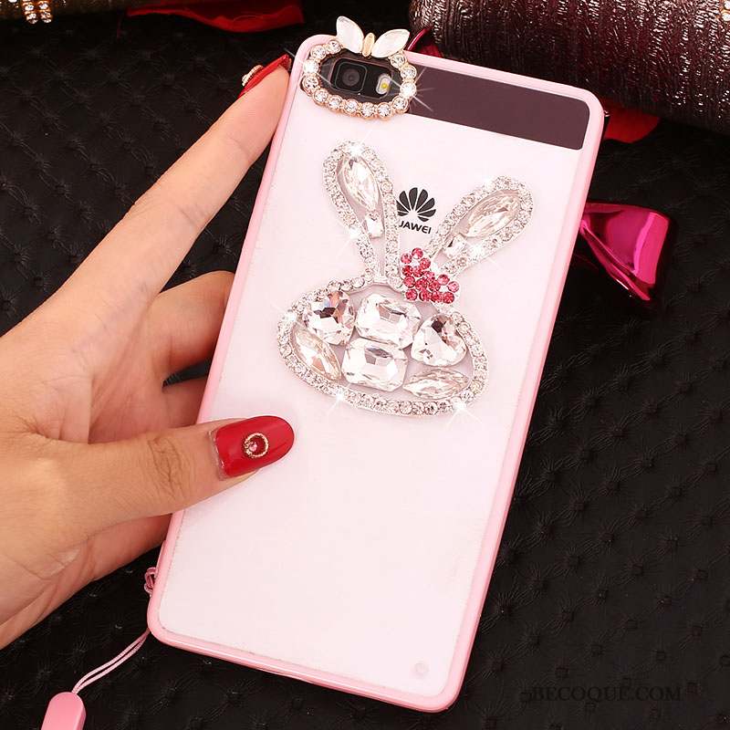 Huawei P8 Lite Rose Jeunesse Strass Coque De Téléphone Protection Étui