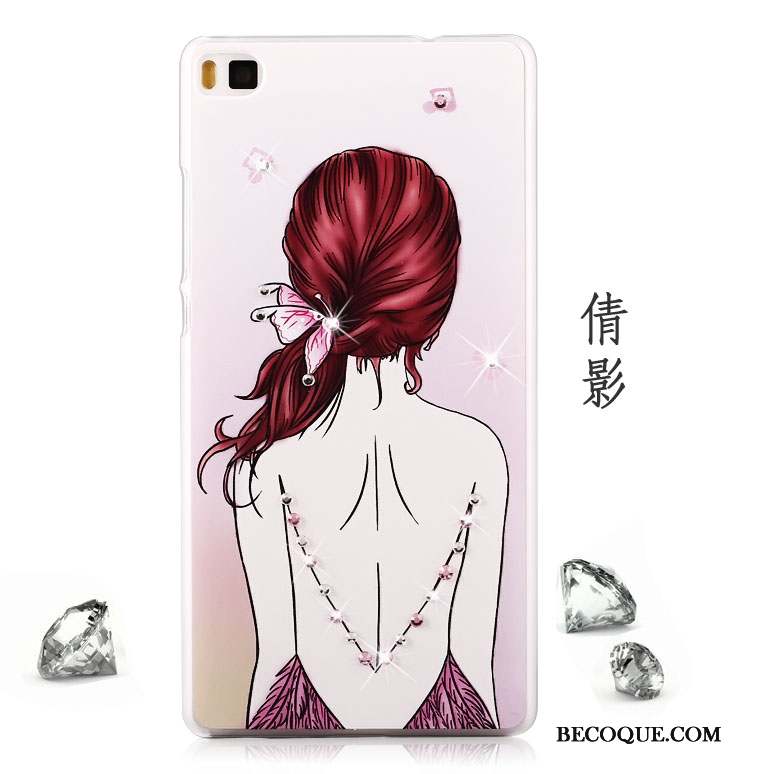 Huawei P8 Lite Strass Peinture Étui Protection Jeunesse Coque