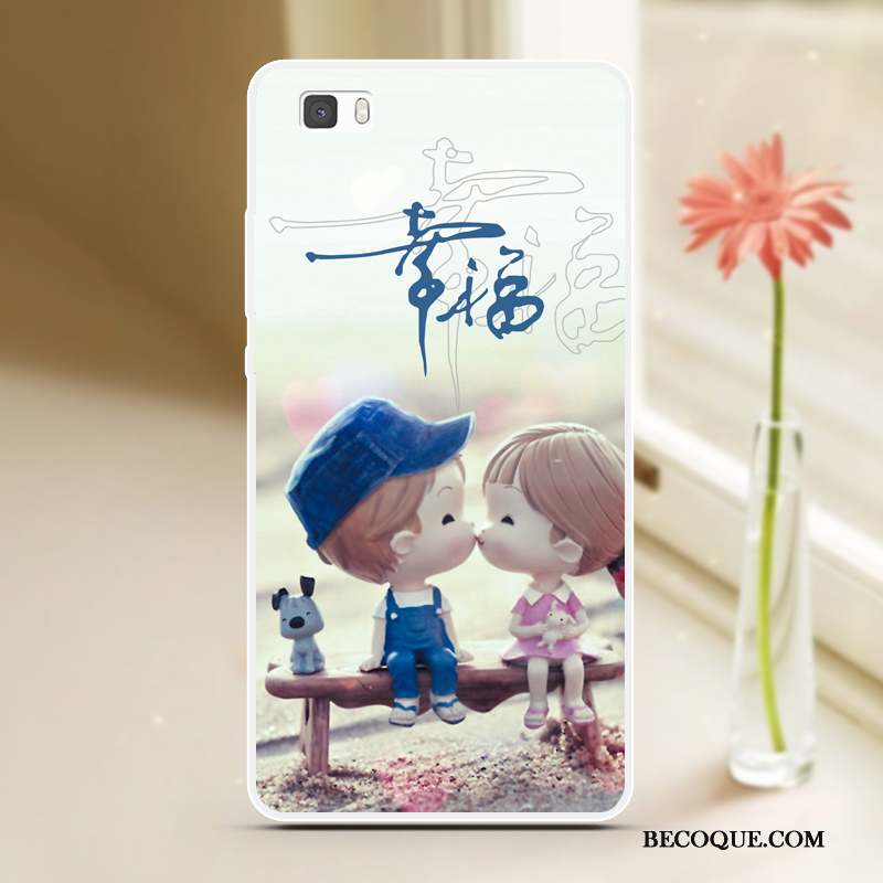 Huawei P8 Lite Tendance Peinture Coque Cool Fluide Doux Étui