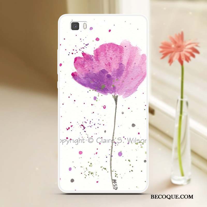 Huawei P8 Lite Tendance Peinture Coque Cool Fluide Doux Étui