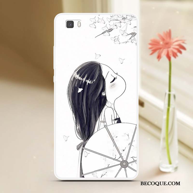 Huawei P8 Lite Tendance Peinture Coque Cool Fluide Doux Étui