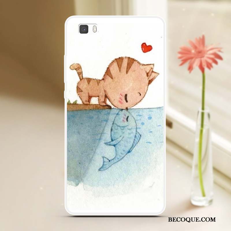 Huawei P8 Lite Tendance Peinture Coque Cool Fluide Doux Étui