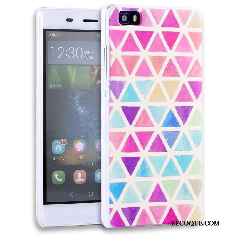 Huawei P8 Lite Étui Protection Rose Gaufrage Coque De Téléphone Jeunesse