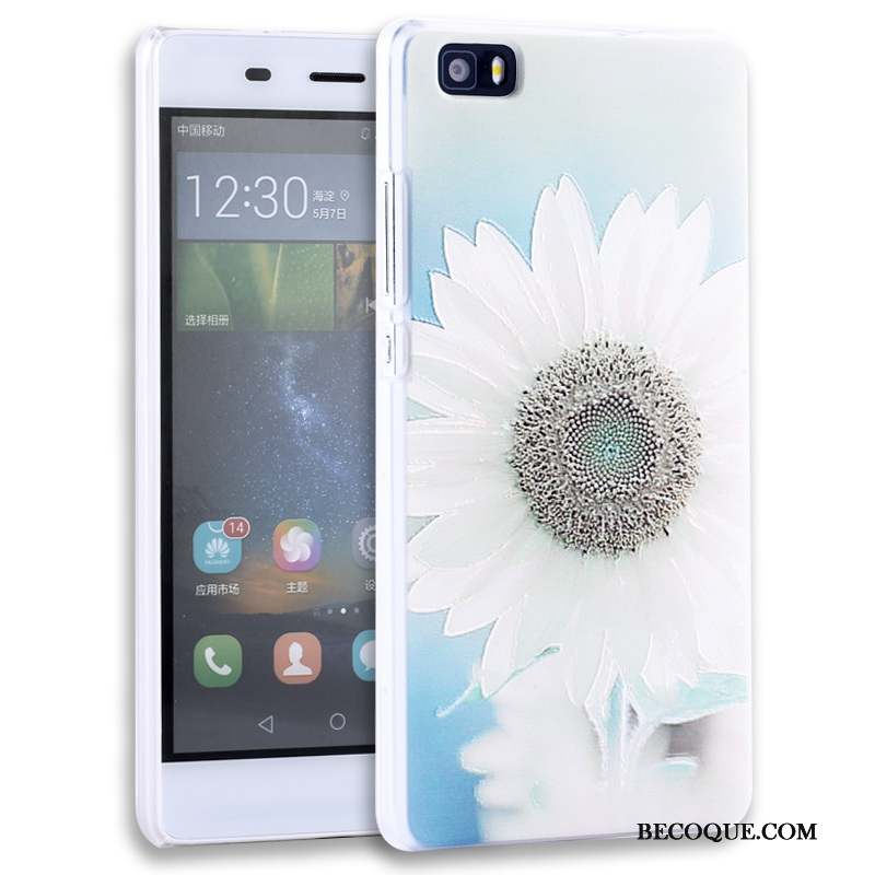 Huawei P8 Lite Étui Protection Rose Gaufrage Coque De Téléphone Jeunesse