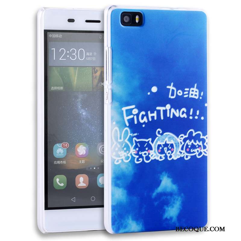 Huawei P8 Lite Étui Protection Rose Gaufrage Coque De Téléphone Jeunesse