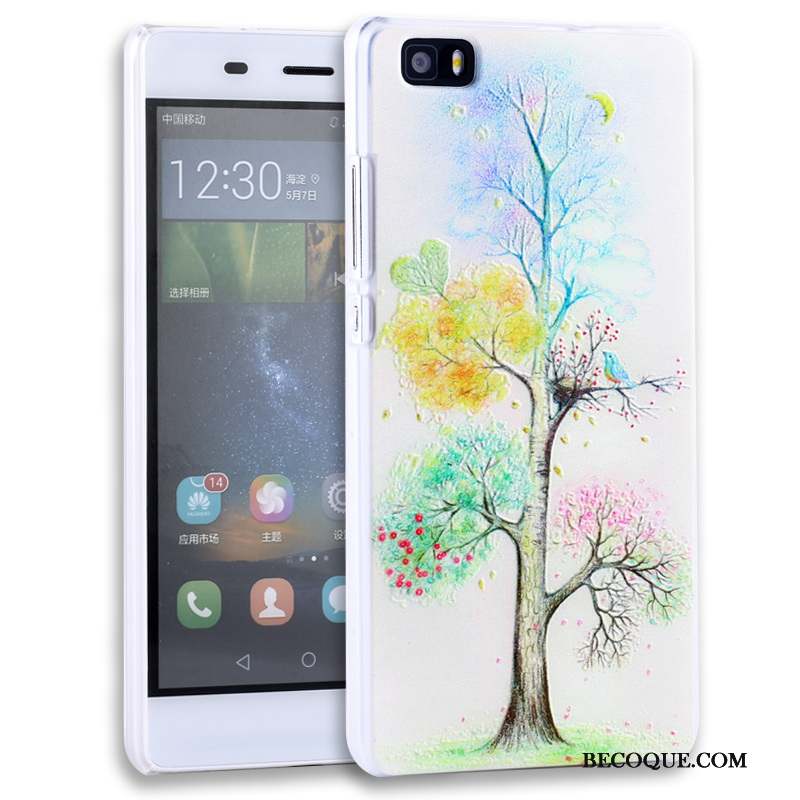 Huawei P8 Lite Étui Protection Rose Gaufrage Coque De Téléphone Jeunesse