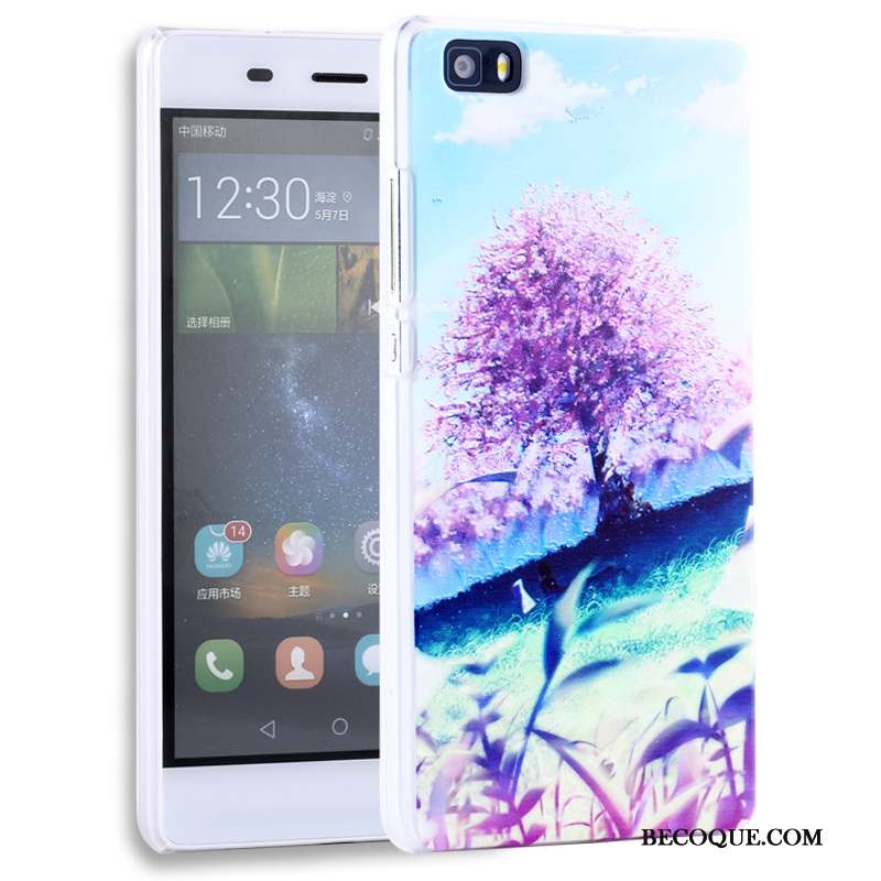 Huawei P8 Lite Étui Protection Rose Gaufrage Coque De Téléphone Jeunesse