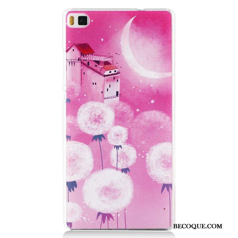 Huawei P8 Peinture Haute Rose Protection Coque De Téléphone Tendance