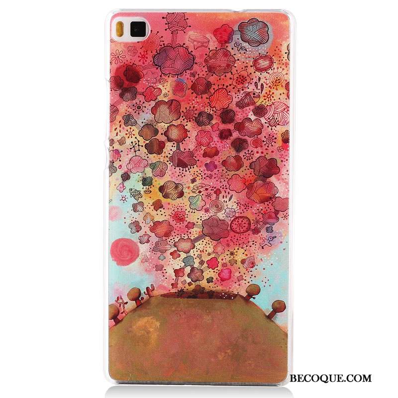 Huawei P8 Peinture Haute Rose Protection Coque De Téléphone Tendance