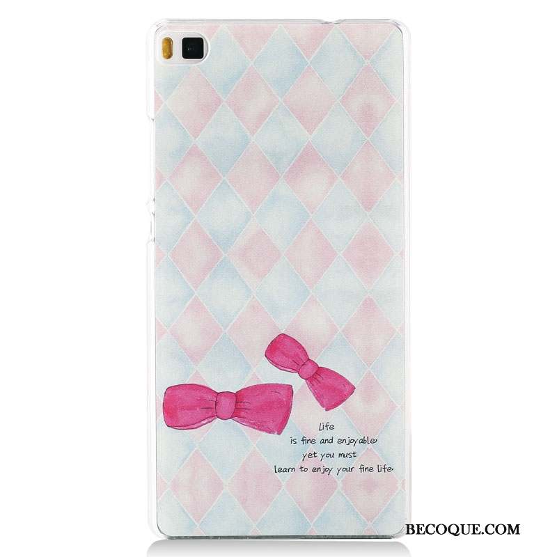 Huawei P8 Peinture Haute Rose Protection Coque De Téléphone Tendance