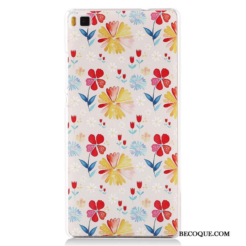 Huawei P8 Peinture Haute Rose Protection Coque De Téléphone Tendance