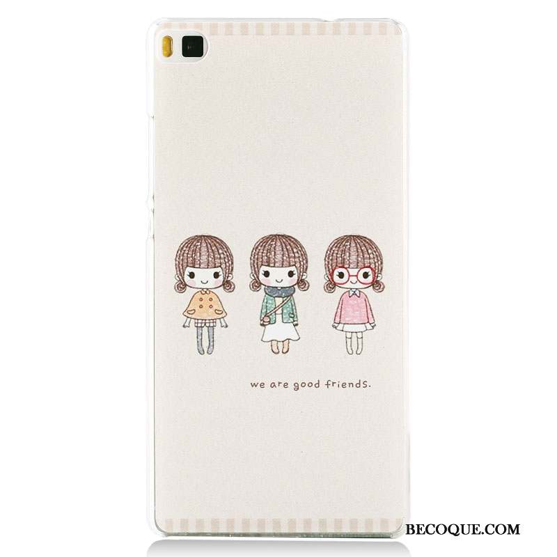 Huawei P8 Peinture Haute Rose Protection Coque De Téléphone Tendance