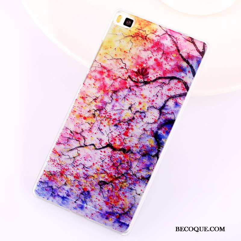 Huawei P8 Peinture Téléphone Portable Difficile Haute Coque Multicolore