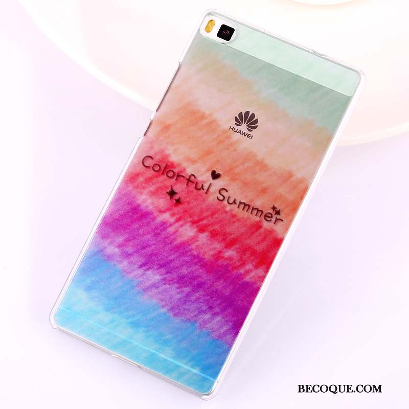 Huawei P8 Peinture Téléphone Portable Difficile Haute Coque Multicolore