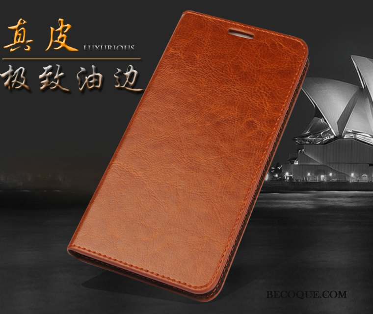 Huawei P8 Portefeuille Coque Cuir Véritable Étui Protection Étui En Cuir