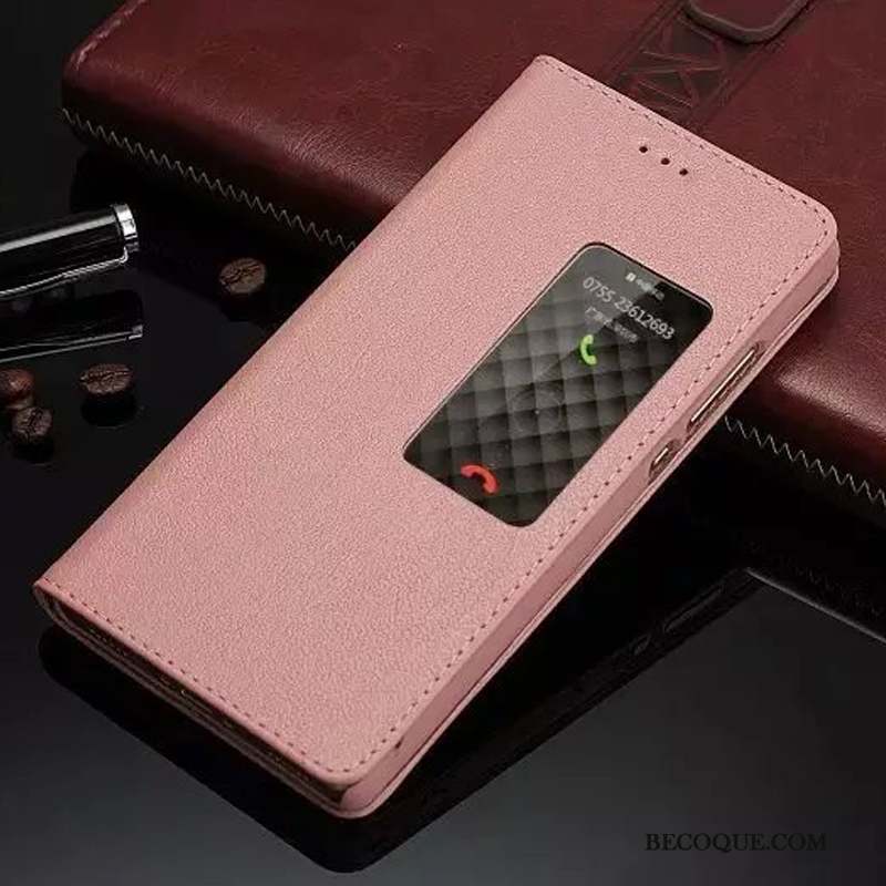 Huawei P8 Rose Haute Coque De Téléphone Protection Cuir Véritable Étui En Cuir