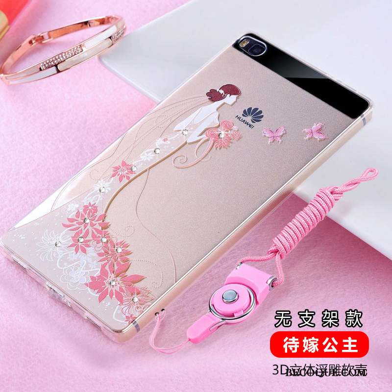 Huawei P8 Silicone Protection Incassable Haute Strass Coque De Téléphone