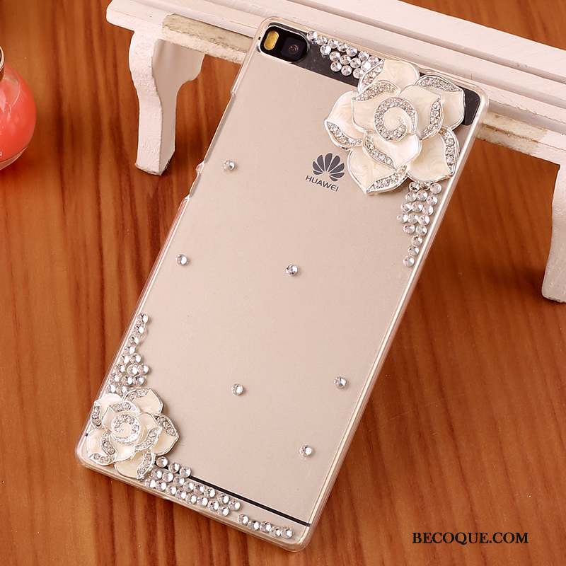 Huawei P8 Étui Difficile Noir Coque De Téléphone Protection Strass