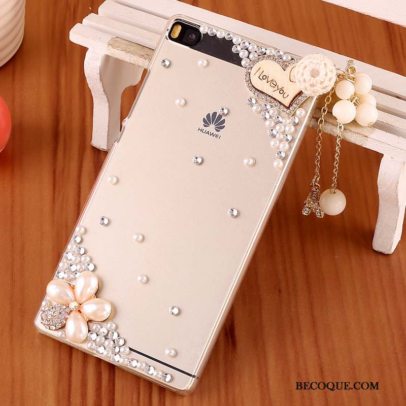 Huawei P8 Étui Difficile Noir Coque De Téléphone Protection Strass