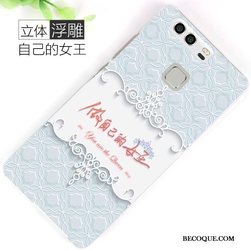 Huawei P9 Coque Délavé En Daim Peinture Marque De Tendance Dessin Animé Difficile Personnalité