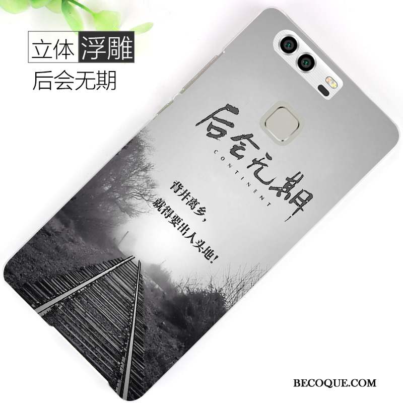 Huawei P9 Coque Délavé En Daim Peinture Marque De Tendance Dessin Animé Difficile Personnalité