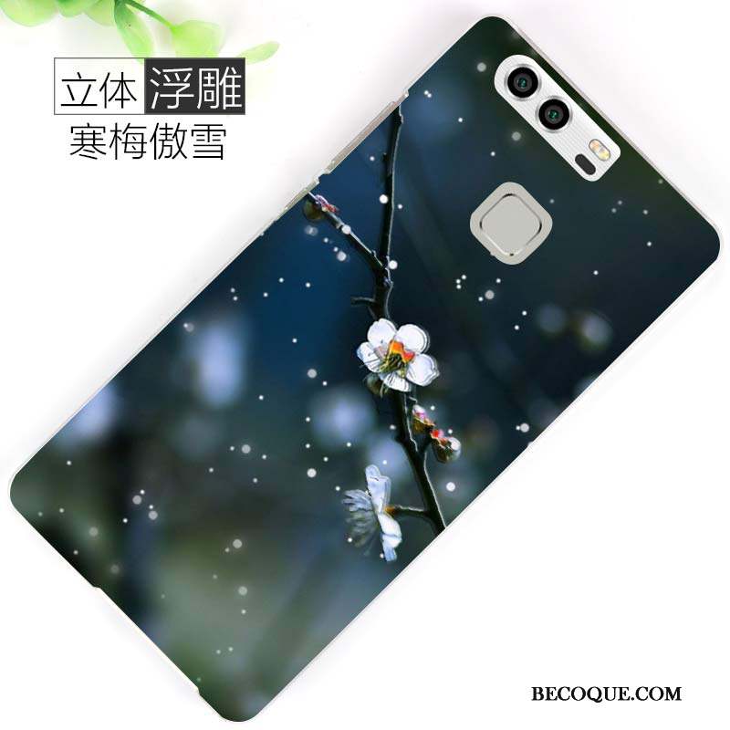 Huawei P9 Coque Délavé En Daim Peinture Marque De Tendance Dessin Animé Difficile Personnalité