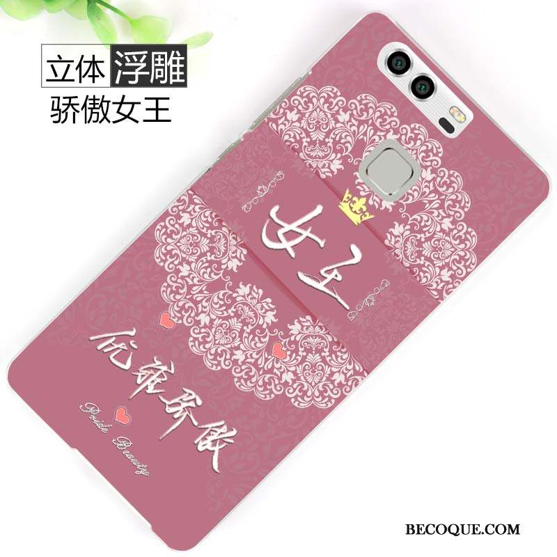 Huawei P9 Coque Délavé En Daim Peinture Marque De Tendance Dessin Animé Difficile Personnalité