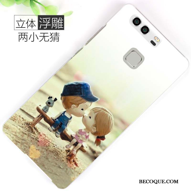 Huawei P9 Coque Délavé En Daim Peinture Marque De Tendance Dessin Animé Difficile Personnalité