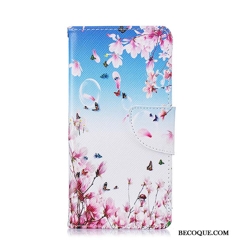 Huawei P9 Coque Housse Peinture Étui Violet Dessin Animé Étui En Cuir