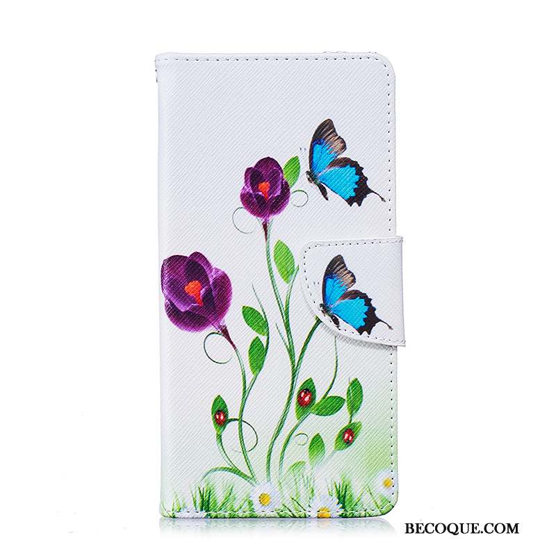 Huawei P9 Coque Housse Peinture Étui Violet Dessin Animé Étui En Cuir