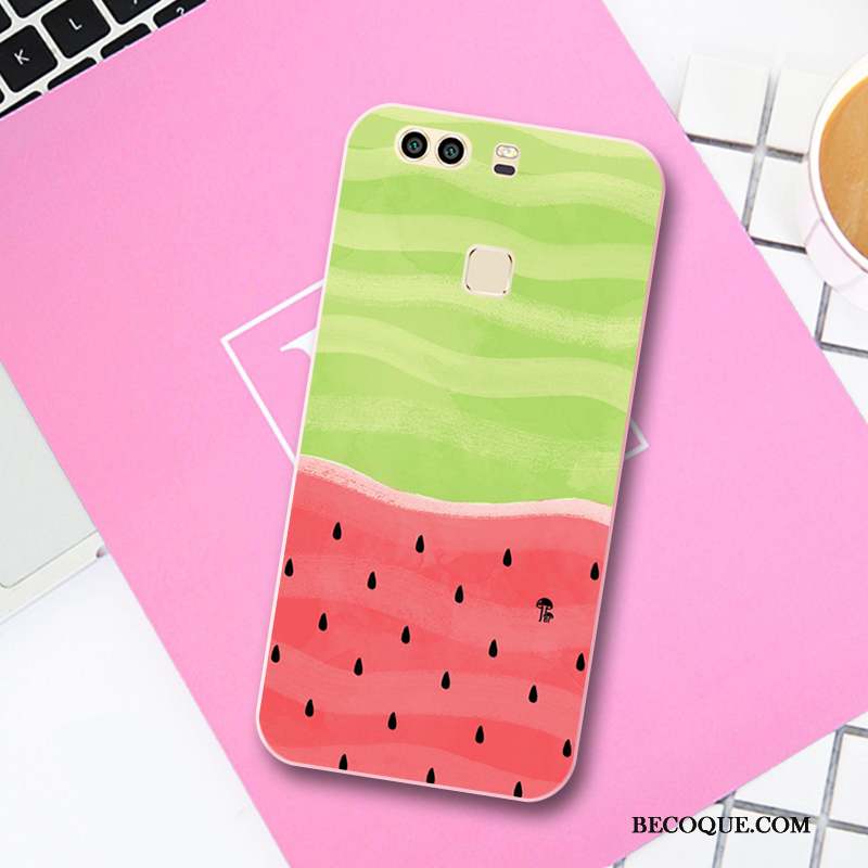 Huawei P9 Coque Incassable Étui Frais Petit Gaufrage Fruit