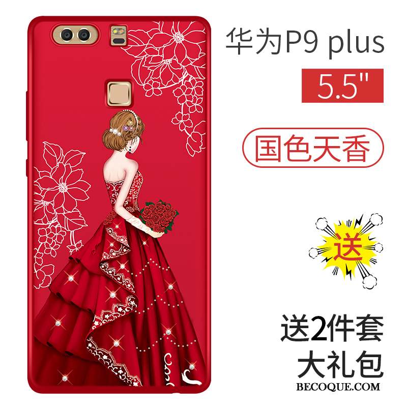 Huawei P9 Coque Peinture Personnalité Tendance Délavé En Daim Tout Compris