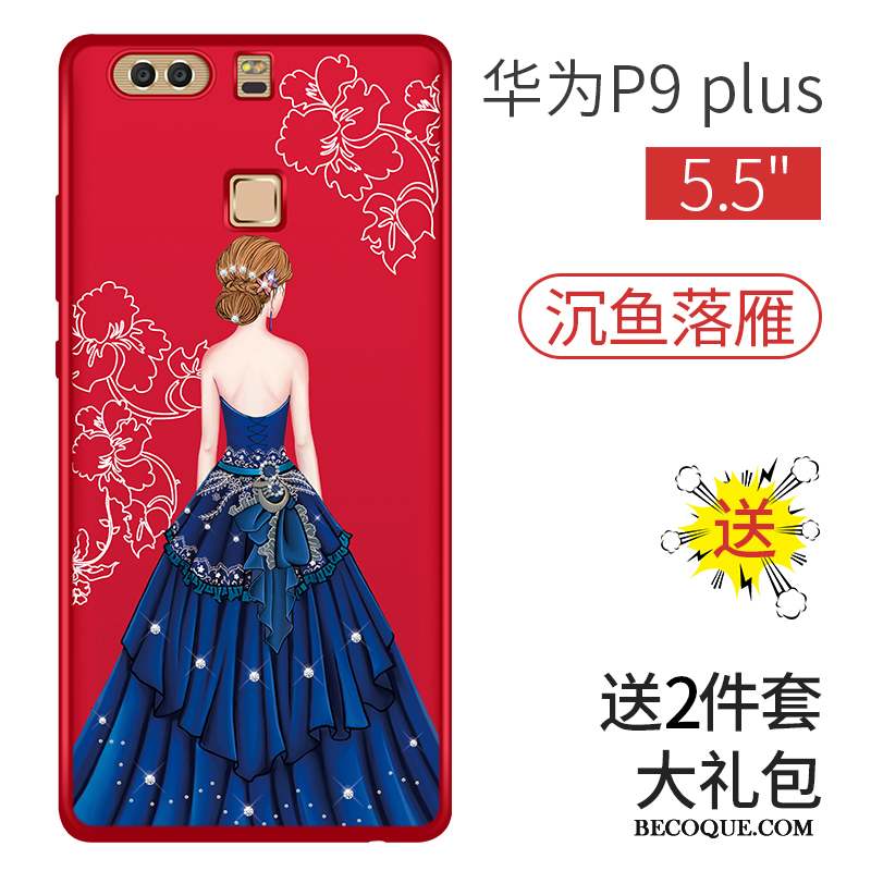 Huawei P9 Coque Peinture Personnalité Tendance Délavé En Daim Tout Compris