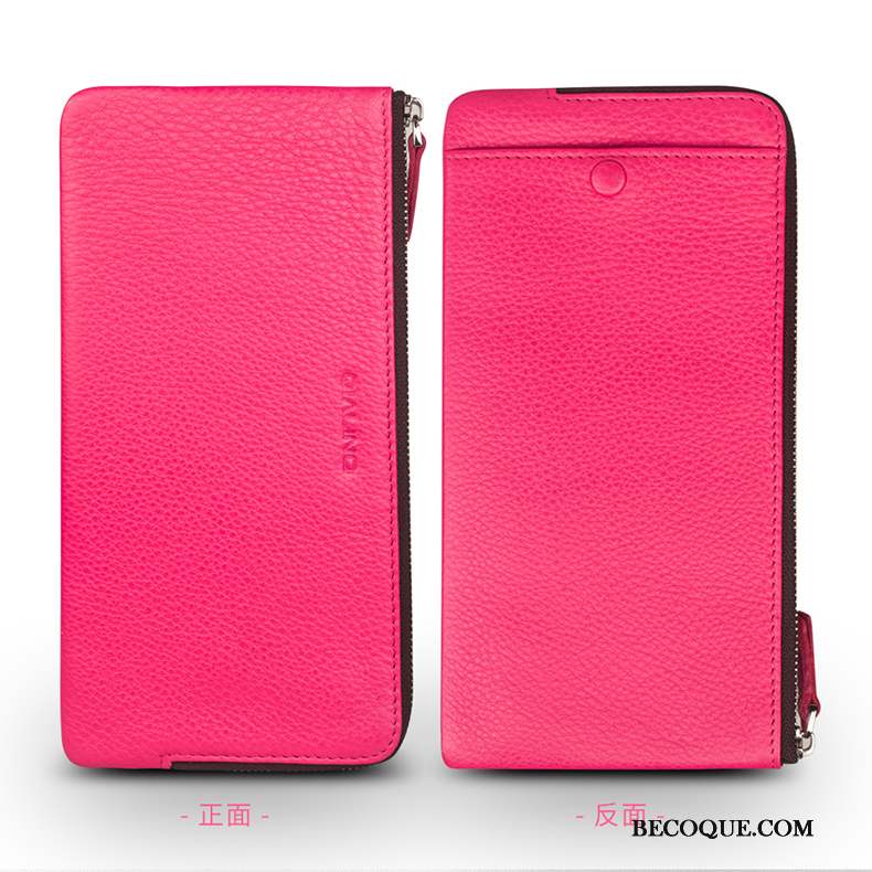 Huawei P9 Coque Étui En Cuir Rouge Téléphone Portable Sac Portefeuille Business