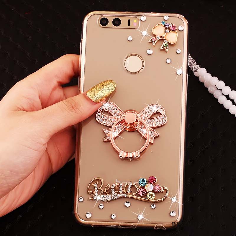 Huawei P9 Coque Étui Strass Anneau Tout Compris Silicone Protection