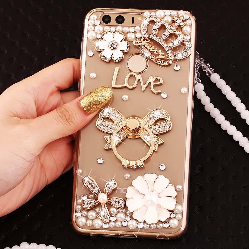 Huawei P9 Coque Étui Strass Anneau Tout Compris Silicone Protection