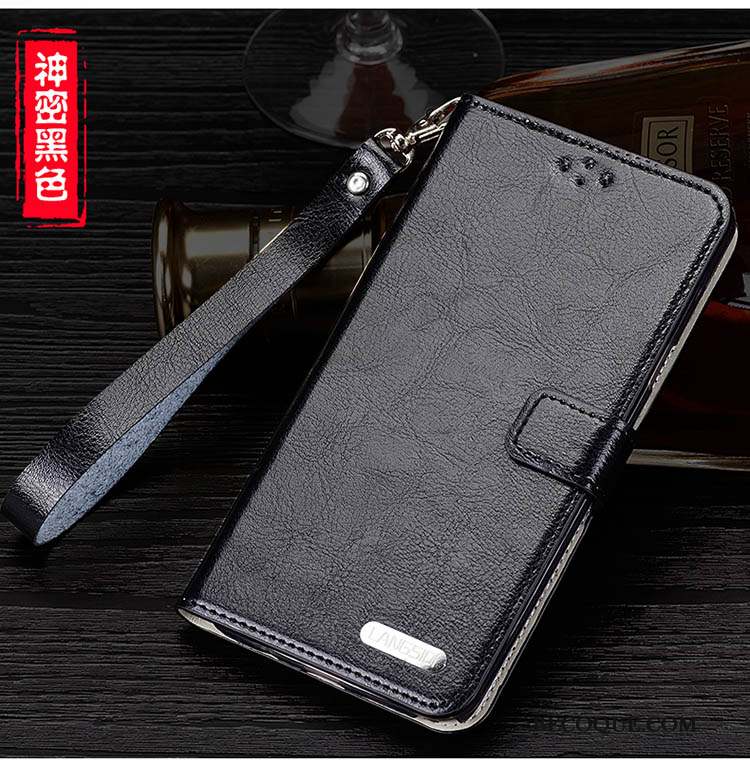 Huawei P9 Incassable Clamshell Cuir Véritable Coque De Téléphone Luxe Vin Rouge