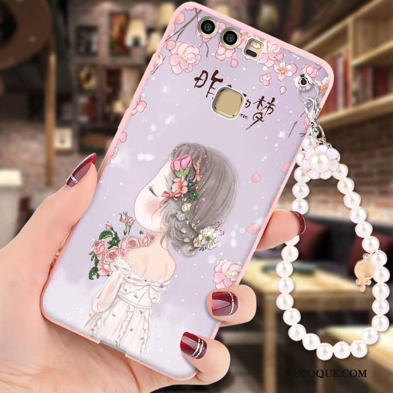 Huawei P9 Incassable Ornements Suspendus Dessin Animé Étui Protection Coque De Téléphone