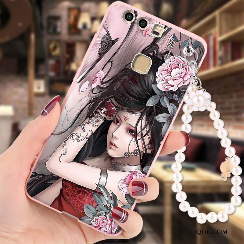 Huawei P9 Incassable Ornements Suspendus Dessin Animé Étui Protection Coque De Téléphone