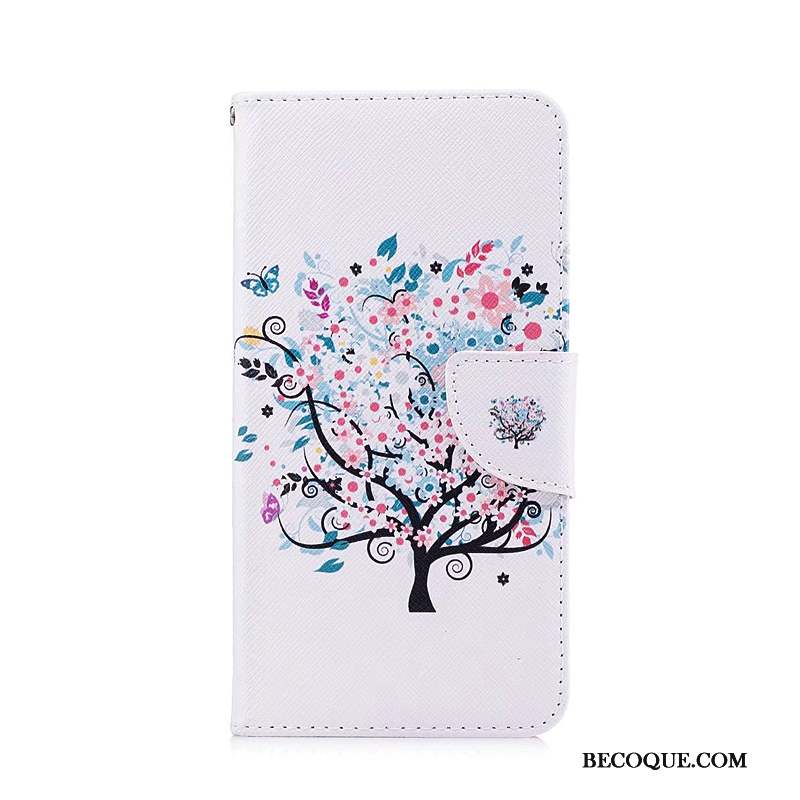 Huawei P9 Lite Coque De Téléphone Blanc Étui En Cuir Housse Peinture Protection