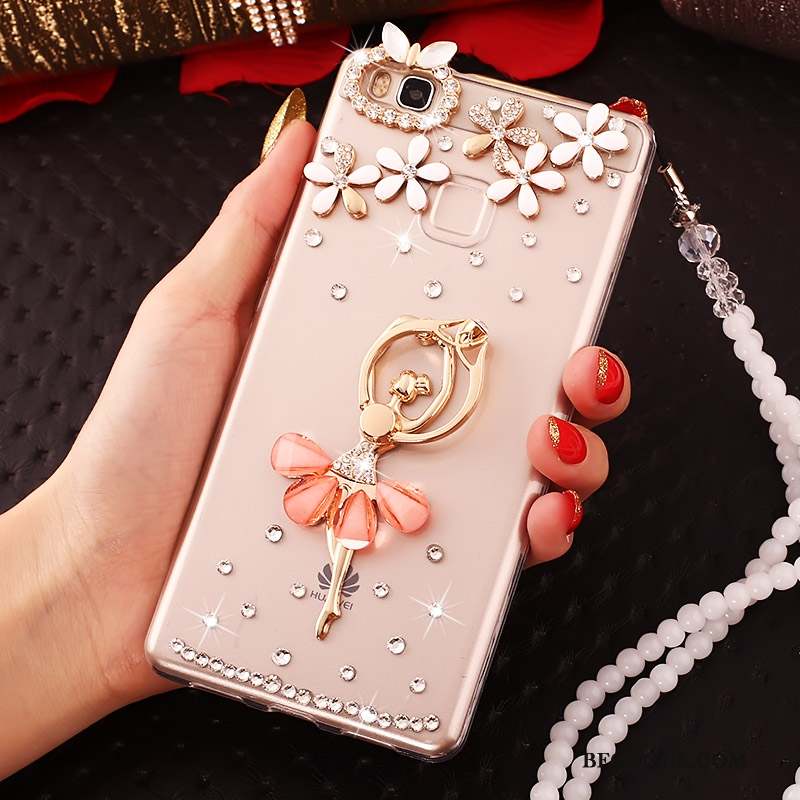 Huawei P9 Lite Coque De Téléphone Jeunesse Rose Protection Étui Fluide Doux