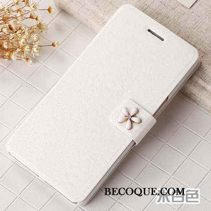 Huawei P9 Lite Coque Étui En Cuir Protection Blanc Housse De Téléphone